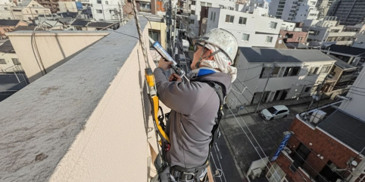 ロープアクセス外壁塗装 足場なし高所塗装ロープ工法